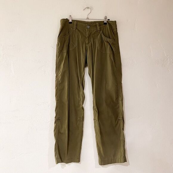 Kuhl Hiking Trail Cotton Blend Pants in Green Size 6 Short - Picture 1 of 9
